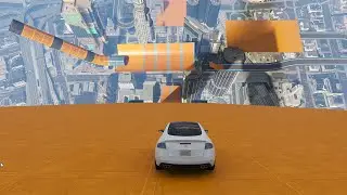 Mega Ramp Car Stunt Parkour Mode | GTA Online | GTR GAMER #gtav