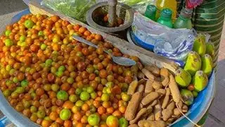 Special Sour Plumber Pickle / বগৰী চাটনি Bogori Chutney Mix Fruits vorta Street Food 
