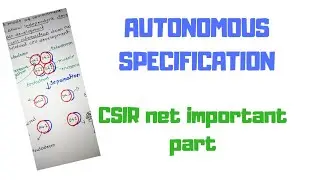 Autonomous specification |