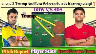 ODW VS SDS DPL T20 MATCH| SDS VS ODW DREAM 11 PREDICTION| ODW VS SDS DREAM 11 GL SL TEAM|