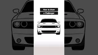How to Draw a Dodge Challenger Easy | Step by Step Car Drawing