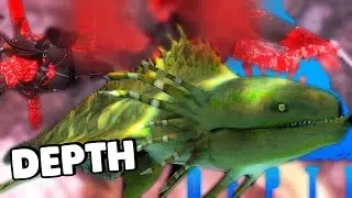 Depth - NEW HYPO SHARK & GIANT KING EEL CUTS DIVERS IN HALF WITH SAW TOOTH TAIL!  ( Gameplay )