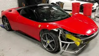 Wrecked FERRARI 458 Roof Blackout (Part 2)