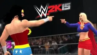 WONDER WOMAN VS SUPERGIRL - WWE 2K15