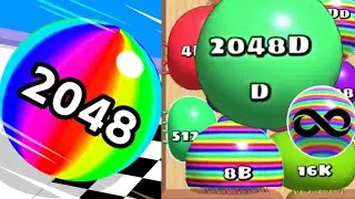 [Day 26] Blob Merge 3D [ 2048DD vs Blank Jelly(end game)] vs Ball Run 2048 Infinity #ballgamezone