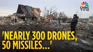 Russia Launched 50 Missiles, 297 Drones At Ukraine Overnight, Kyiv's Air Force Says | N18G