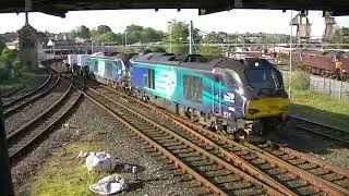 DRS 68006+68018 6C53 Flasks Carnforth 140519