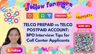TELCO PREPAID vs TELCO POSTPAID ACCOUNT | BPO Interview Tips for Call Center Applicants