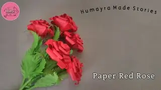 Paper Rose | Red Rose | New video DIY origami Paper Red Rose | Humayra Made Stories.
