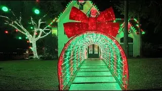 Christmas Lights in The Woodlands - Cascade Springs