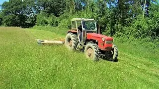 50 Year Old Zetor And Pz Mower Cutting Hay, ( Vintage )    2018 ,