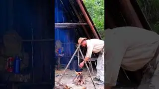 Tripod cooking forest #shorts