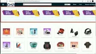 Front end of the website using HTML and CSS