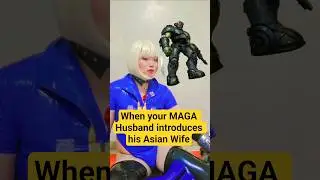 Когда твой муж-сторонник Трампа приводит домой жену азиатской внешности #конфликт #мем #шорты