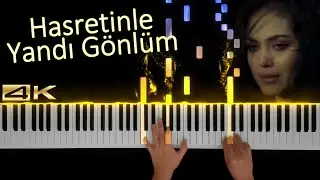 Hasretinle Yandı Gönlüm | Piano Tutorial (Medium) - 4K