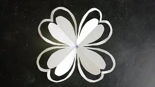 How to make paper heart flower cutting design /Diy paper cutting design
