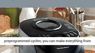 Hamilton Beach Bread Maker Machine, Digital, Programmable, 12 Settings + Gluten Free,Dishwasher Safe