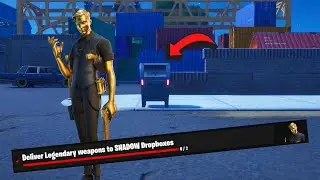 Deliver Legendary weapons to SHADOW Drop boxes in Fortnite | EASY guide and location.