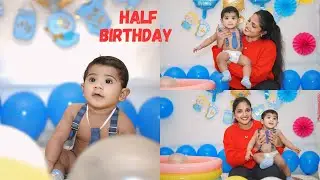 మా చిన్నోడి👶#halfbirthday #trending #cakesmash #6monthbirthday #baby #love #birthday #shorts #trend