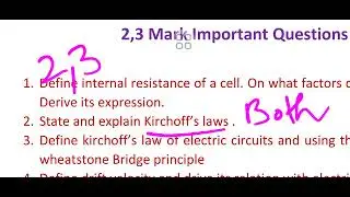 Pseb Class 12 Unit 2 Physics Current Electricity Previous Year Board Questions 2025