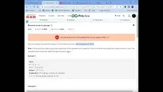Reverse array in groups || Daily DSA || Educon Community