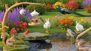 🔴 4K Serene Japanese Zen Garden at Golden Hour | Peaceful Nature & Wildlife Ambience &bull; Cat TV