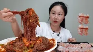 서울 3대 매운🥵 냉면 신천 🔥해주냉면🔥 양념장 400g 뿌려서 달마새우회랑 먹방 Spicy cold noodles mukbang