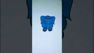 How to draw elephant easily/elephant drawing and colouring  #coloring #draw #drawingforkids (80)