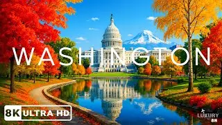 Autumn in Washington 4K 🍂 Cascade Mountains, Olympic Forests & Puget Sound in Crimson Canopy