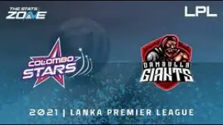 🔴Colombo Stars vs Dambulla Giants | LPL 2021 LIVE  streaming