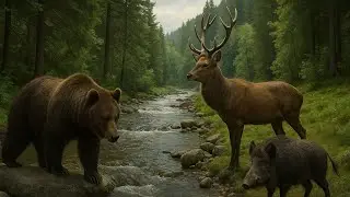 FAUNA SALBATICA DIN PADURILE DIN ROMANIA #2 ! 🐻🦌🐗