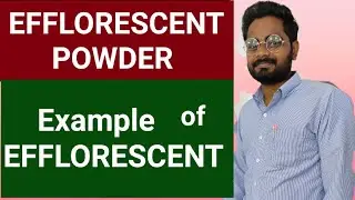 EFFLORESCENT POWDER  || Example of EFFLORESCENT ||