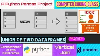 Union of Two Dataframes, Concatenation of two Python dataframes, Vertical join of Dataframes, Python