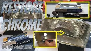 Restoring Classic Car Headlamp Reflectors With A Chrome Paint Pen! 🖊