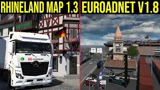 ETS2 1.56 MAP COMBO - Rhineland Map 1.3 + EuRoadNet v1.8 [3022] EURO TRUCK SIMULATOR 2