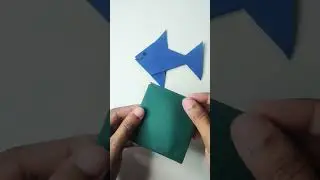 Easy Origami Fish Craft #origamicraft #kidscraftideas #shorts