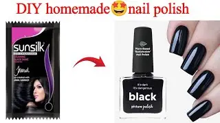 How to make nail polish /DIY homemade black nail polish/homemade nail polish making/#trending#diy 