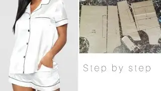 DIY: trendy satin pajama pattern| make this  pajama top Pattern and make this trendy pjs| tutorial