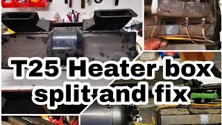 Volkswagen T25 Camper van Blower motor box dismantle, blower motor and resistor replacement.