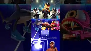 Tralalero Tralala vs School Bus Monster vs McQueen Worm EXE x Coffin Dance Tiles Hop #shorts