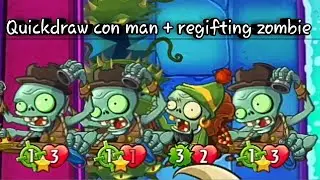combined attack of regifting zombies with Quickdraw con man #plantsvszombies #Familyardan