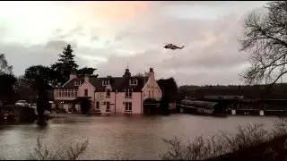 Flooding at Maryculter, Aberdeen. #StormFrank.