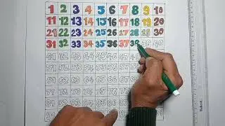 writing numbers 1 to 100 with colors name | learn counting & colors for kids