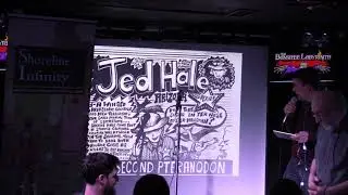 Unearthly Sci Fi launch at Event Horizon. AJ Smith reads John G Miller's 'The Second Pteranodon'