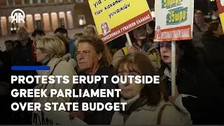 Protest against the government's 2026 budget plan in Athens