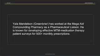 Yale Mendelson - Former Sales Representative, Rx Medical Compounding
