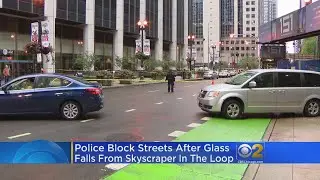 Falling Glass Shuts Down Randolph And Wells In The Loop