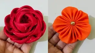 How to make fabric rose flower🌹 Easy Fabric Flower Making | Diy Flower | Fabric Rose Flower Making