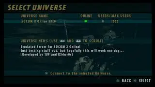 Socom II Online 2020 [WIP]