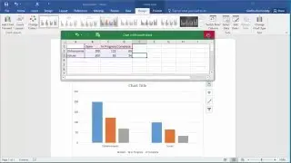 How to Insert a Chart into a document in Word 2016